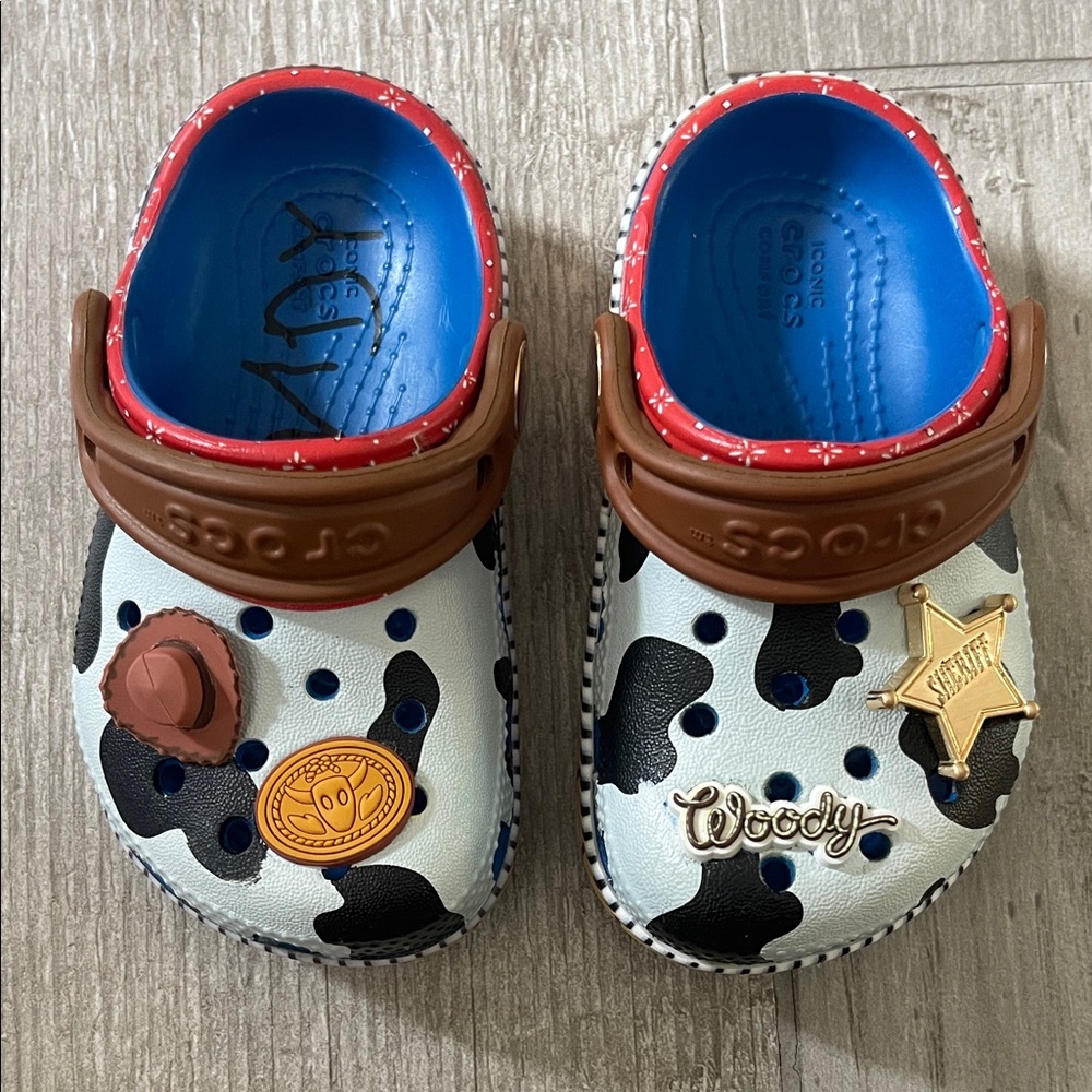 Toddler Toy Story Woody Crocs, Size 6
